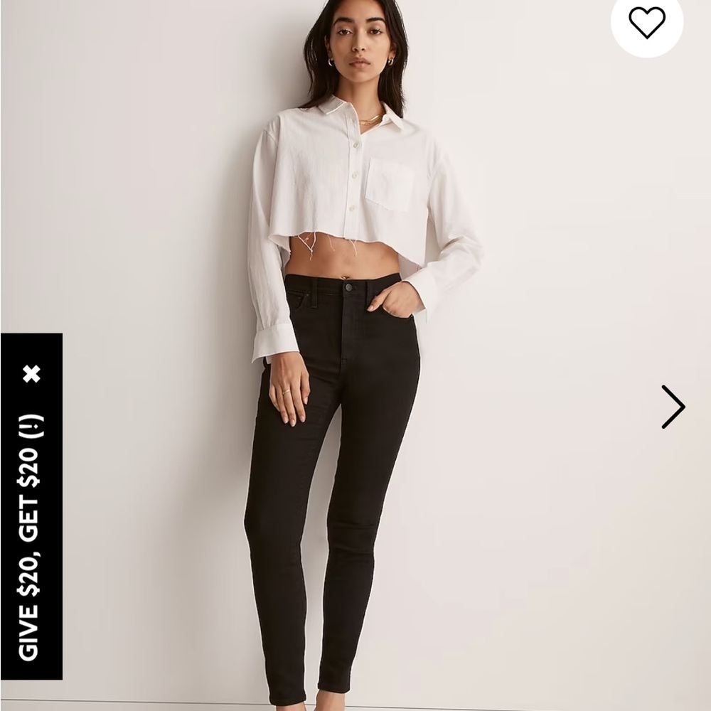 Madewell Skinny Skinny Faded Black Denim